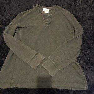 Eddie Bauer thermal Henley shirt mens TXL